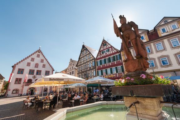 Lebhafte Altstadt mit besonderem Flair: Bad Mergentheim.