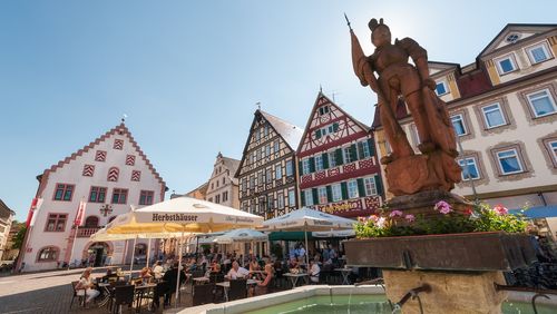 Lebhafte Altstadt mit besonderem Flair: Bad Mergentheim.